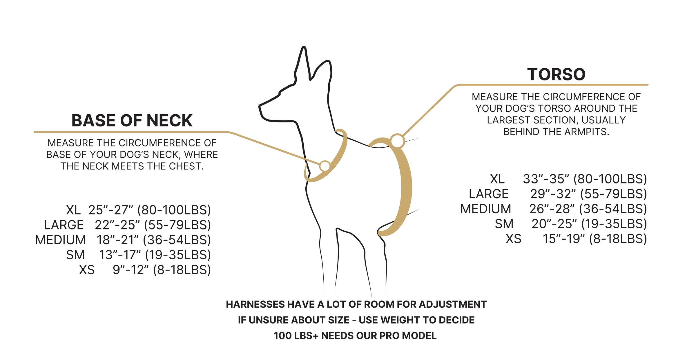 DUO Adapt Essentials sizing guide