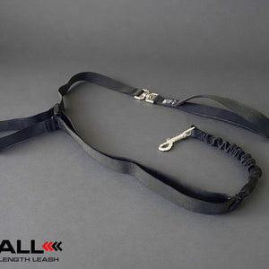 adjustable dog leash shortening from 5 feet to 3 feet.