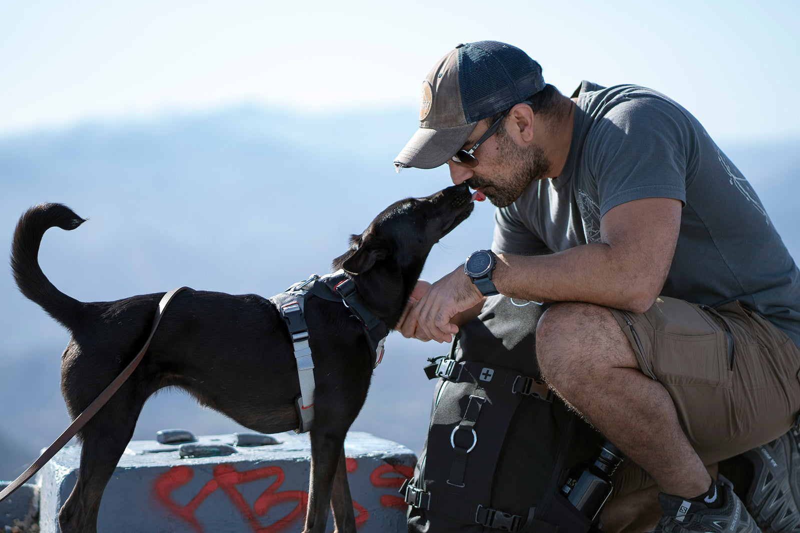 DUO founder with his dog